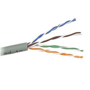 4-Pair UTP CAT6 Ethernet Cable with Solid Stranded Cu/CCA Grey